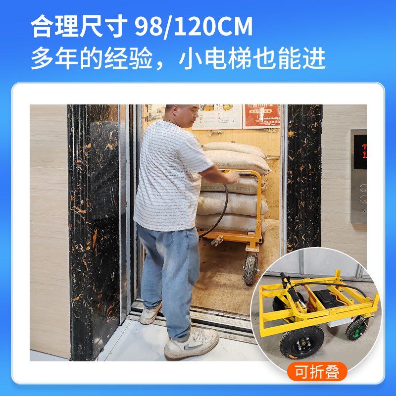 电动搬运车老虎车工地用三轮平板车E拉砖水泥载重王上料手推车66