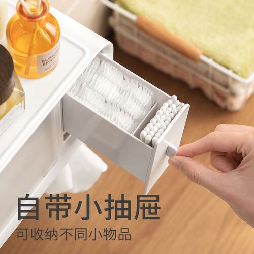 洗脸巾收纳盒壁挂式一次r性洁面纸巾化妆棉卫生间厕所懒角落置物