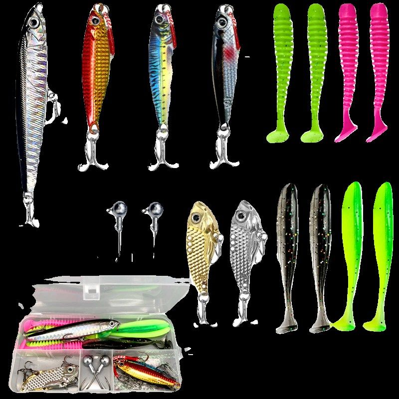 路亚饵假饵套装 vib铁板沉水铅笔铅G头钩 路亚软虫专用鳜鱼海鲈钩,户外/登山/野营/旅行用品,路亚饵,淘宝优惠券,粉丝福利购,淘宝优惠卷