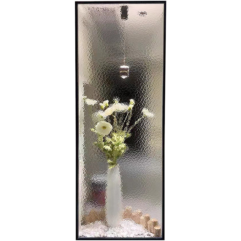 超白水波a纹油画水纹钢化艺术玻璃隔断屏风客厅入户玄关卫生间半