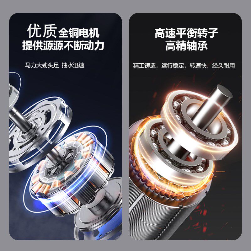 遥控无线抽水泵锂电池大功率x直流无刷潜水泵农用永磁无刷抽水机