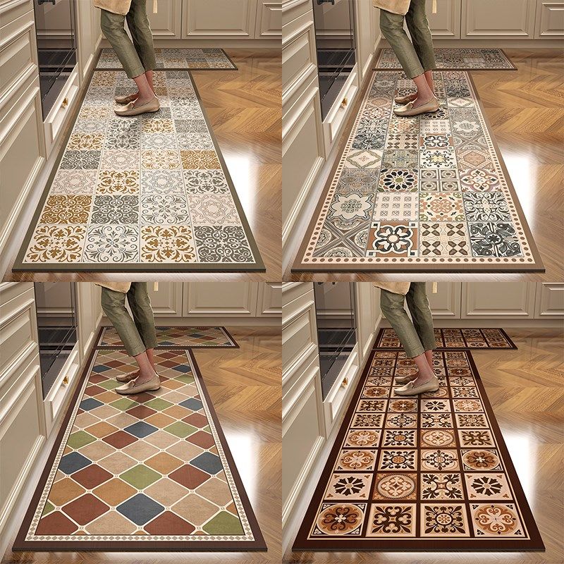 简约花砖加c厚硅藻泥厨房专用地垫防滑防油吸水垫可擦免洗耐脏脚,居家布艺,厨房地垫,淘宝优惠券,粉丝福利购,淘宝优惠卷