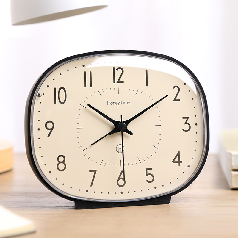 桌面静音小座钟卧室起床神器台式闹钟儿童专N用时钟学生用床头钟