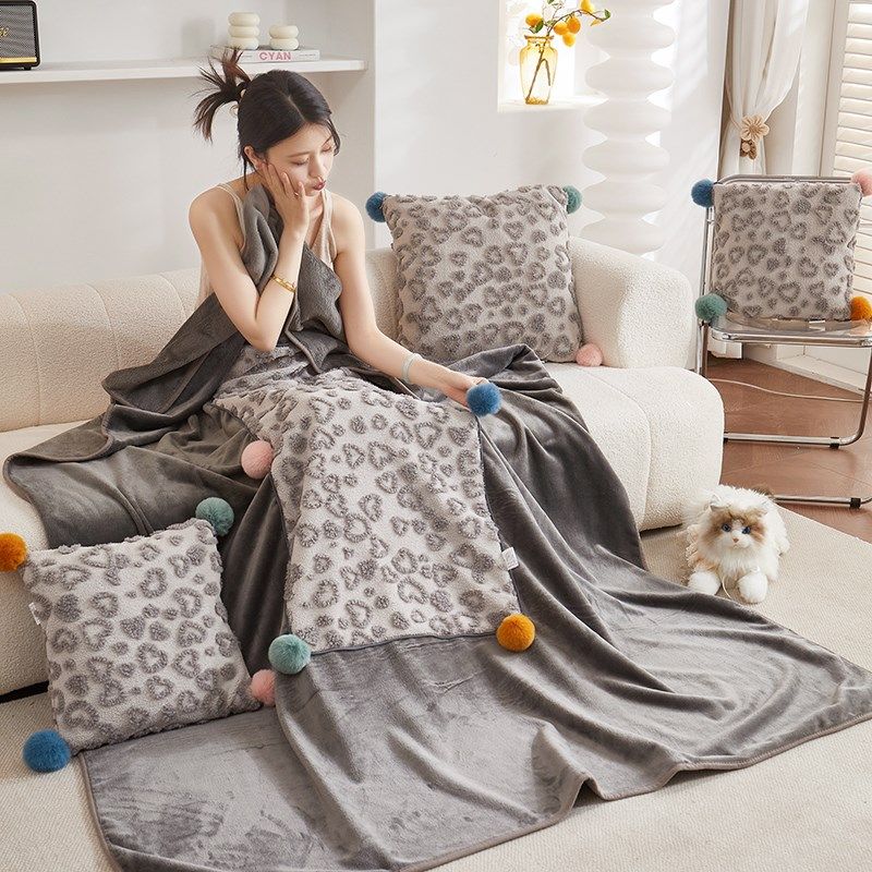 法莱绒抱枕毯子二合一车r用被子两用汽车办公室午睡车载空调枕头,居家布艺,抱枕被,淘宝优惠券,粉丝福利购,淘宝优惠卷