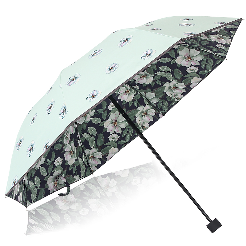 雨伞复古小清新太阳伞防晒防紫外线黑胶韩国N女遮阳伞折叠晴雨两