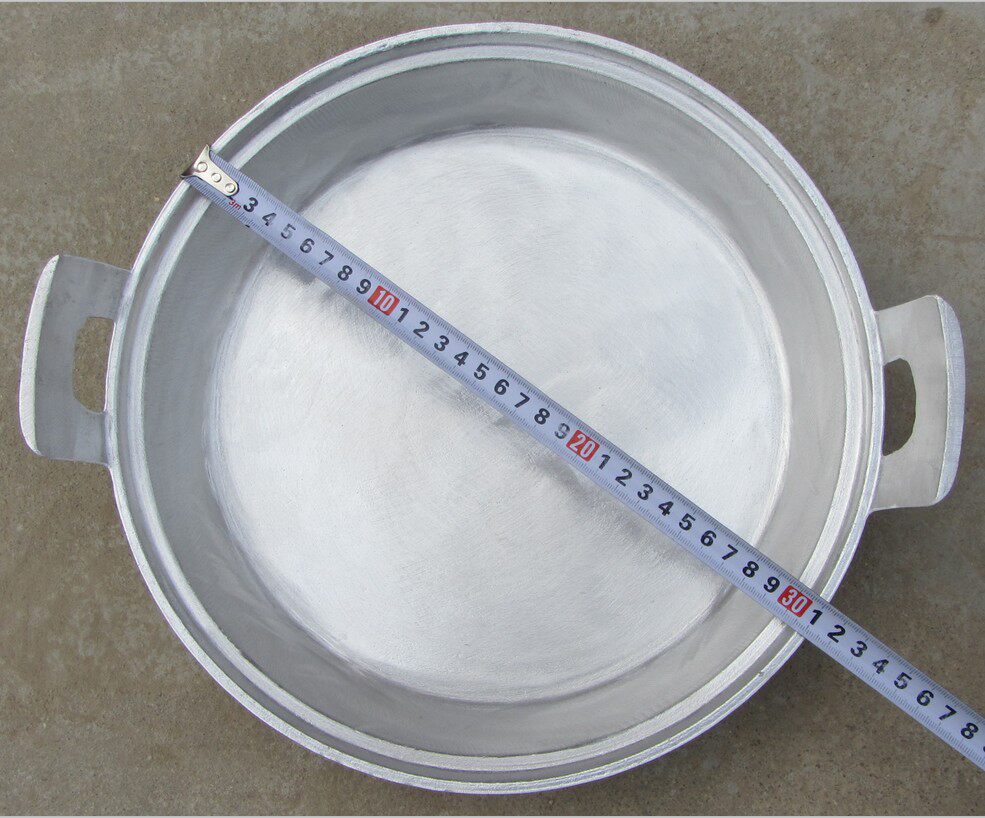 小号平底a锅 纯铝锅煎包饼铛家用锅贴不粘 老式加厚手工铸铝无涂