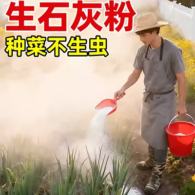 生石灰种菜专用正宗白灰粉家用菜地10斤消毒防潮吸霉刷树木干燥剂