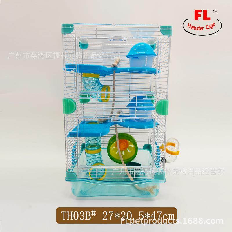 福林仓鼠笼子亚克力透明全景金丝熊加高大号别墅三层Hamstercage