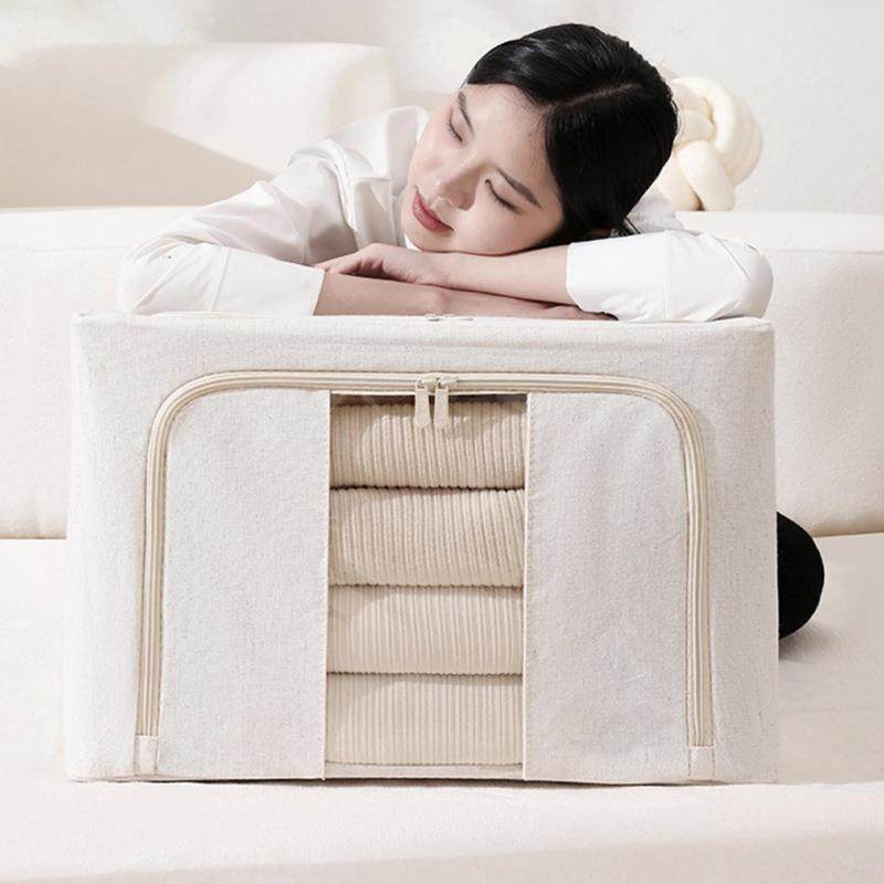 天山棉麻收纳箱防尘防水卧室可折叠家用衣柜神器杂物储物箱大容量,农机/农具/农膜,其它农用工具,淘宝优惠券,粉丝福利购,淘宝优惠卷