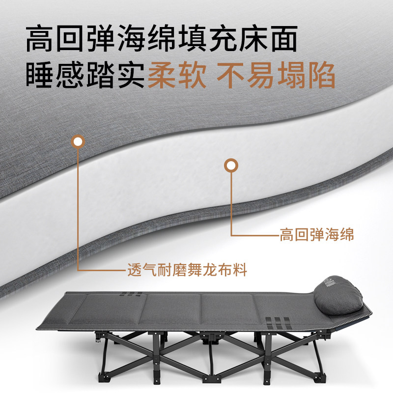 折叠床办公室陪护看护单人午休躺椅家用多功能便携成人午睡行军床