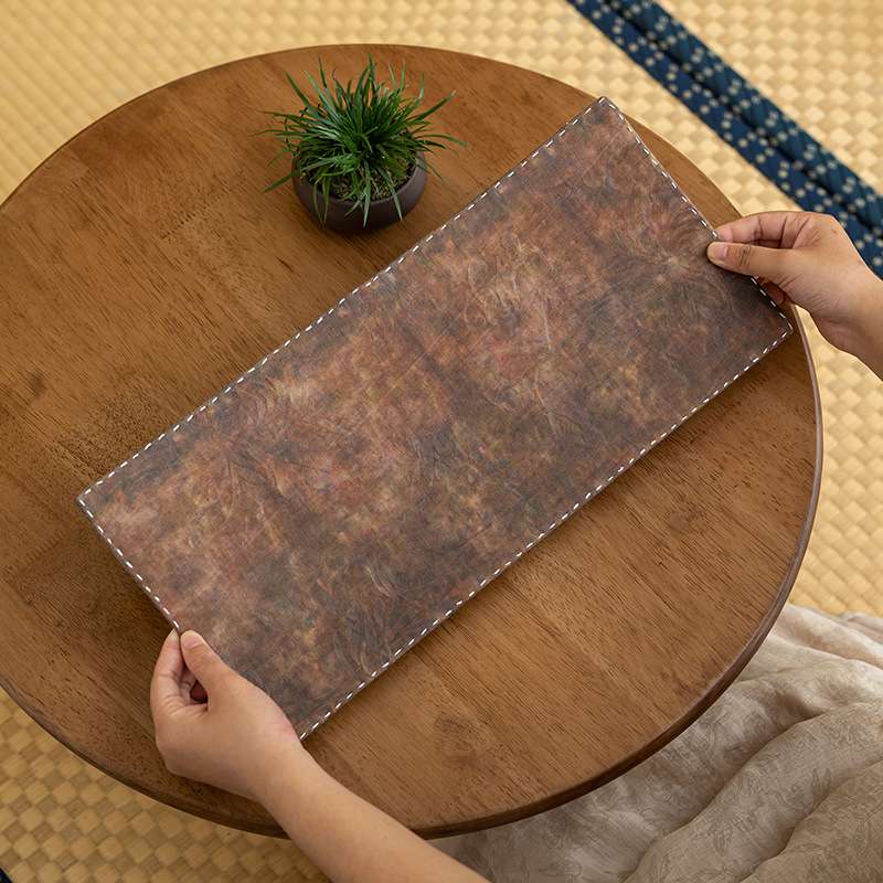 唐彩纹手缝古风干泡茶席桌布棉麻桌旗泡茶垫茶桌隔热垫茶道零配件