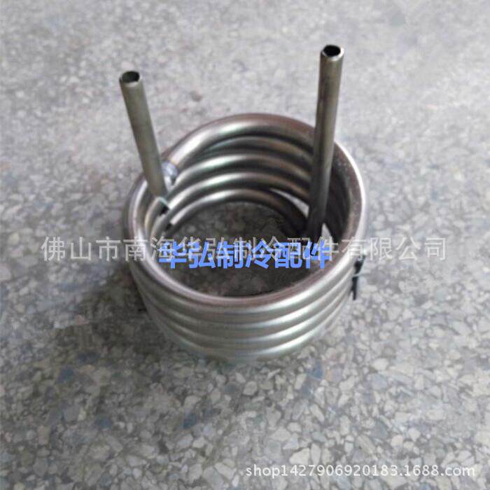 钛盘管换热器同轴水源热泵热交换器空气能冷凝器热泵制冷配件