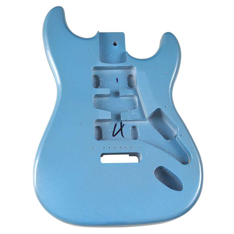 雾霾蓝亮光三单杨木电吉他琴体吉他改装DIY配件专业琴桶