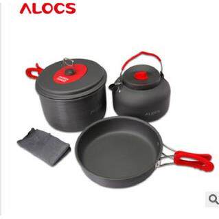 ALOCS爱路客2-3人户外野餐锅套装野炊用品锅具露营装备CW-C19T
