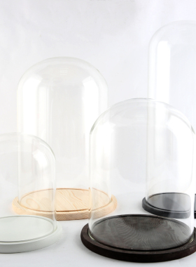 直径18cm-25cm大号玻璃罩DIBY桌面摆件永生花微景观玻璃罩防尘罩