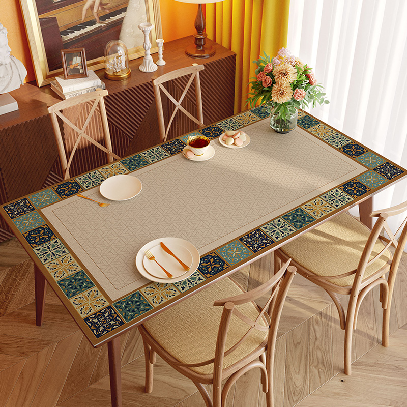 餐桌垫防油防水h桌面防烫耐高温pvc高级感长方形家用免洗保护垫