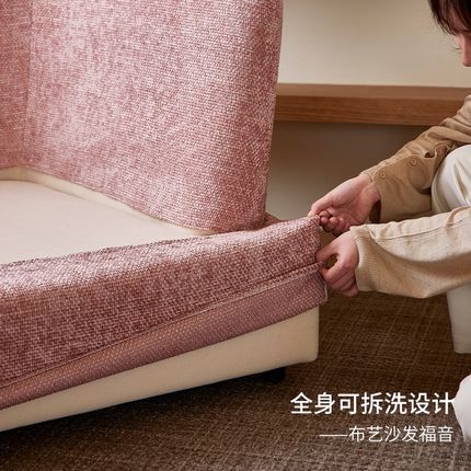 山竹单人可拆洗沙发床贵妃日光榻2024新款小户型布艺沙发客厅