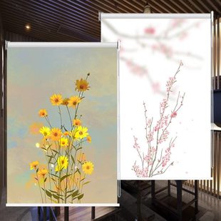 防水防油遮光遮阳卫生间遮挡帘卷拉式 厨房窗帘免打孔安装 窗户卷帘