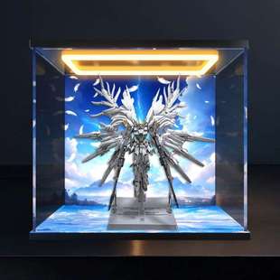 飛翼零式 亞克力回型燈展示盒適用白雪姬 日版 萬代 天使高達 改