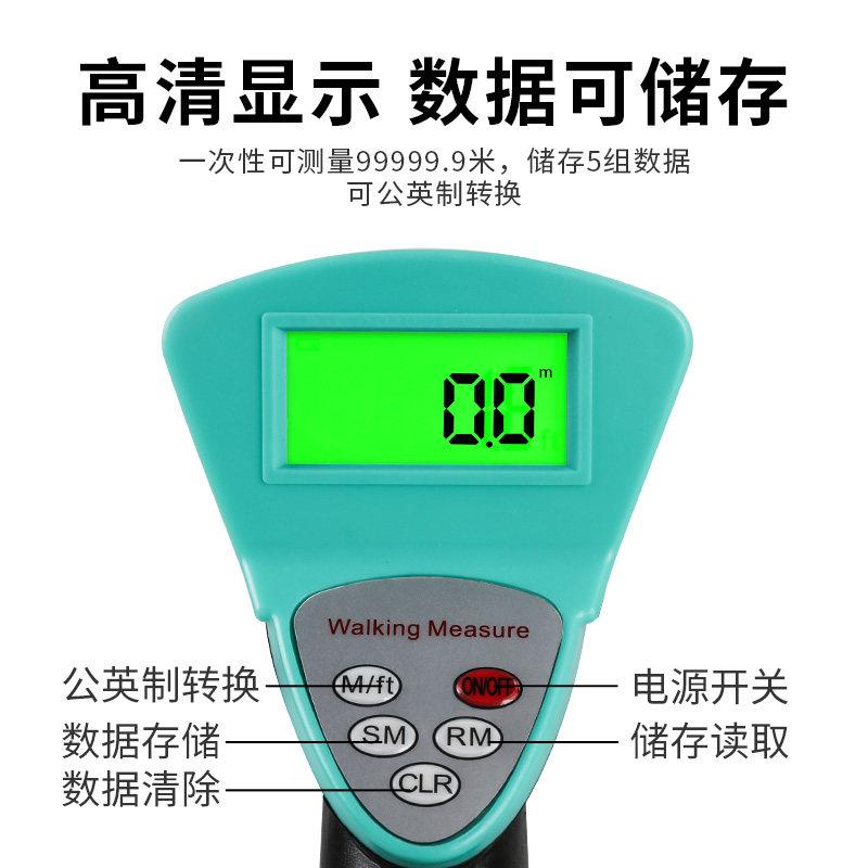 新品测距轮滚尺米轮数显机械滚动推尺H轮式车道路测距仪手推滚轮