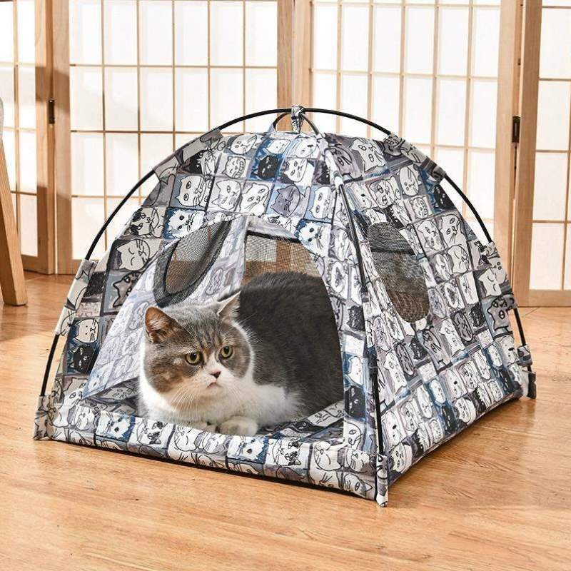 床猫狗窝流浪帐篷封闭式四季猫咪窝户外宠物通用猫宠Y物猫夏天窝