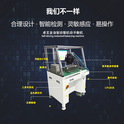ZQD-16W 暖风机动平衡机 自驱动整机风机风轮动平衡机