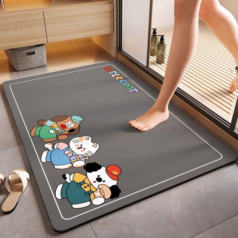 简约浴室吸水地垫卫生间厕所门口防滑垫洗手间免洗防水地毯门垫子,居家布艺,家用脚垫,淘宝优惠券,粉丝福利购,淘宝优惠卷