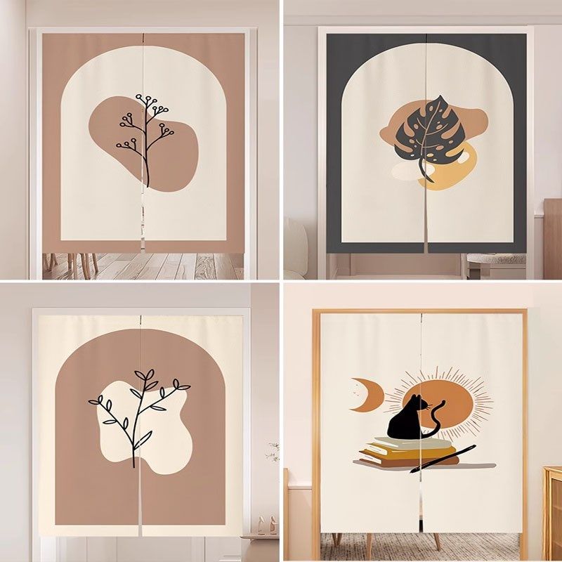 ins风门帘隔断帘家用卧室卫生间厕所厨房半帘挂帘布遮挡帘免打孔,居家布艺,门帘,淘宝优惠券,粉丝福利购,淘宝优惠卷