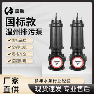 排污泵15KW化粪池无堵塞高扬程大流量抽水潜污泵工程潜水泵 温州款