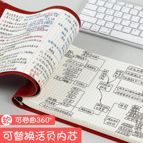 A4可拆卸活页本外壳软皮手账本