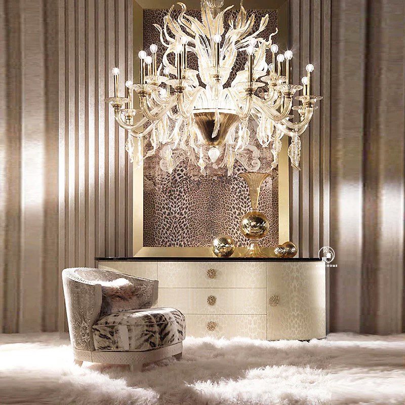 罗伯特意式轻奢餐边柜设计师豪华别墅客厅靠墙储物柜W大理石玄关