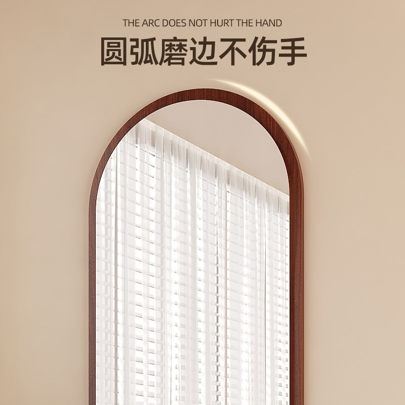 法式复古穿衣镜全身镜壁挂式家用异形挂墙镜子女生卧室.贴墙试衣