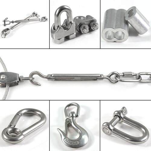 隐形防盗网5mm钢丝绳细32软包塑316不锈钢14304起重钢丝绳