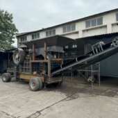 移动破碎机碎石机夹石机制沙机牵引移动小型固定式 粉碎机打砂机