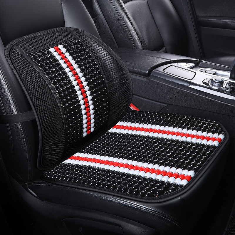 汽车木珠腰靠坐垫夏季透气护腰按C摩座垫办公室座椅腰枕靠枕货车