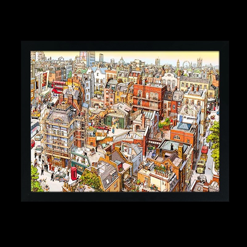 700x500mm拼图框铝合金宽边平面拼图相框2000片裱框1000Y片500挂