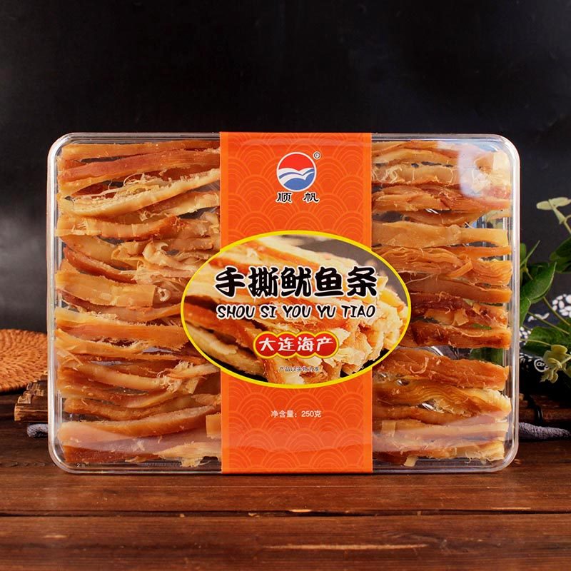 大连全顺水产特产顺帆鱿鱼丝手撕鱿鱼条片即食礼品盒装零食小吃