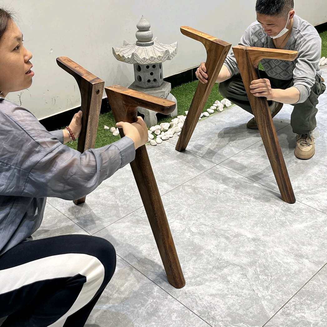 实木桌子腿原木大板支架活动抬脚活动桌腿餐桌茶桌支撑腿纯料接脚