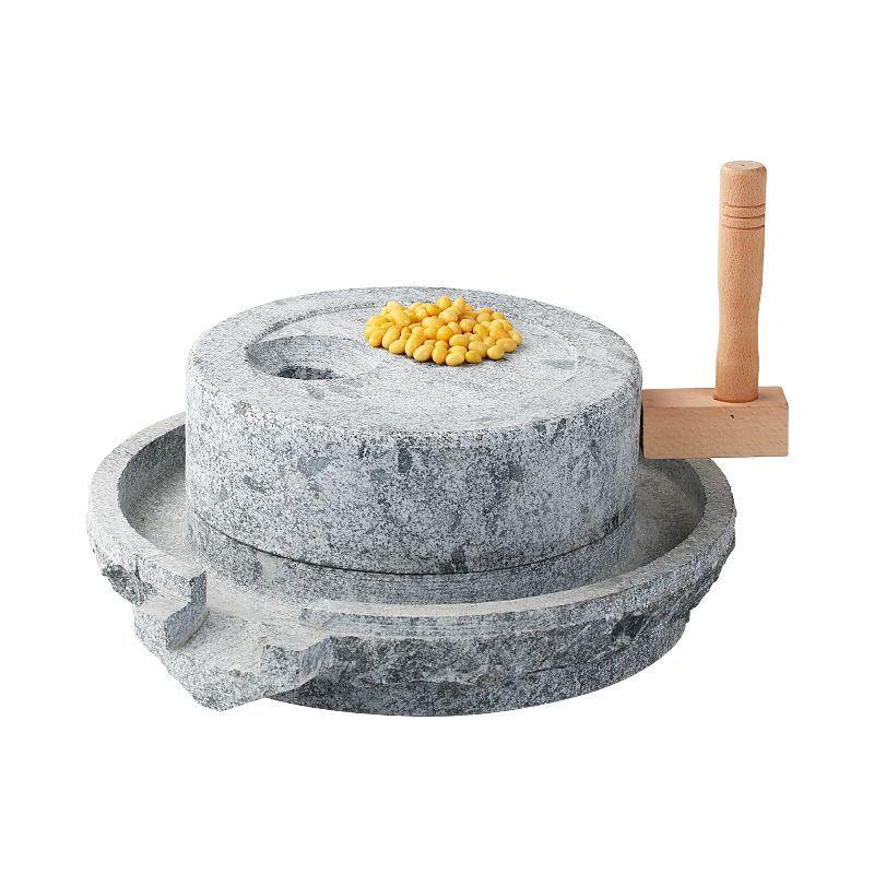 石磨家用石磨盘EOP小磨推小型青石老石手磨家用手工迷你豆手动浆