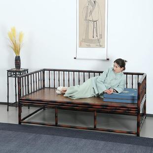 羅漢床沙發(fā)床用客廳新中式 竹柒閣竹家筇明式 紅兩竹小炕桌椅具CPH