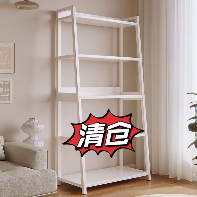 书架置物架落地卧室家用简约现代铁艺收纳展示架书架钢架靠墙