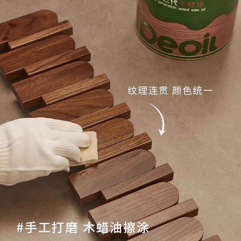 胡桃实木钢琴键挂入户门挂衣钩JZR衣区挂免打孔黑进门钩口衣帽架