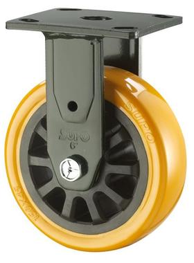 USPO8寸承重型工业万向橙色PUJ07S-01-聚2氨-酯脚轮J07S-01200-22