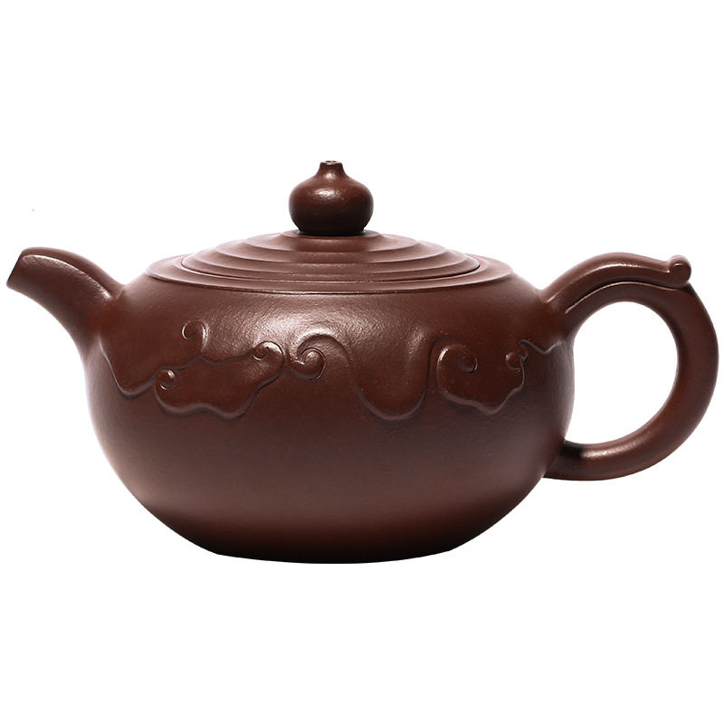 宜兴名家工艺师全手工紫砂壶原矿紫泥清韵茶壶作者手持壶照片防伪
