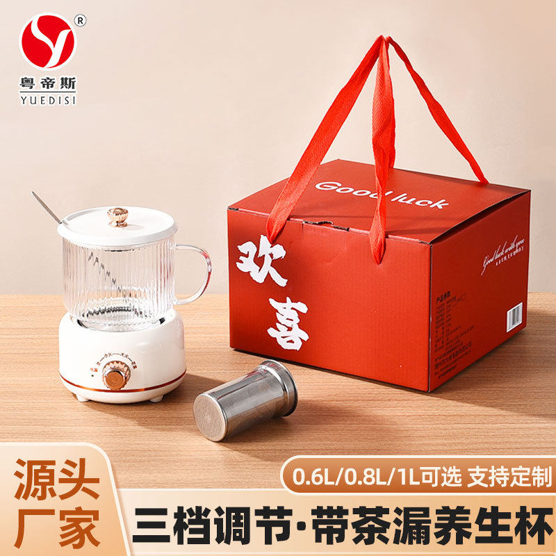 粤帝斯 迷你养生杯办公室一人多功能煮茶器带茶漏养生壶