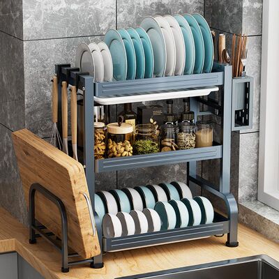 厨房碗架沥水架碗柜置物架家用台面多功能放碗盘碗筷碗碟收纳架盒
