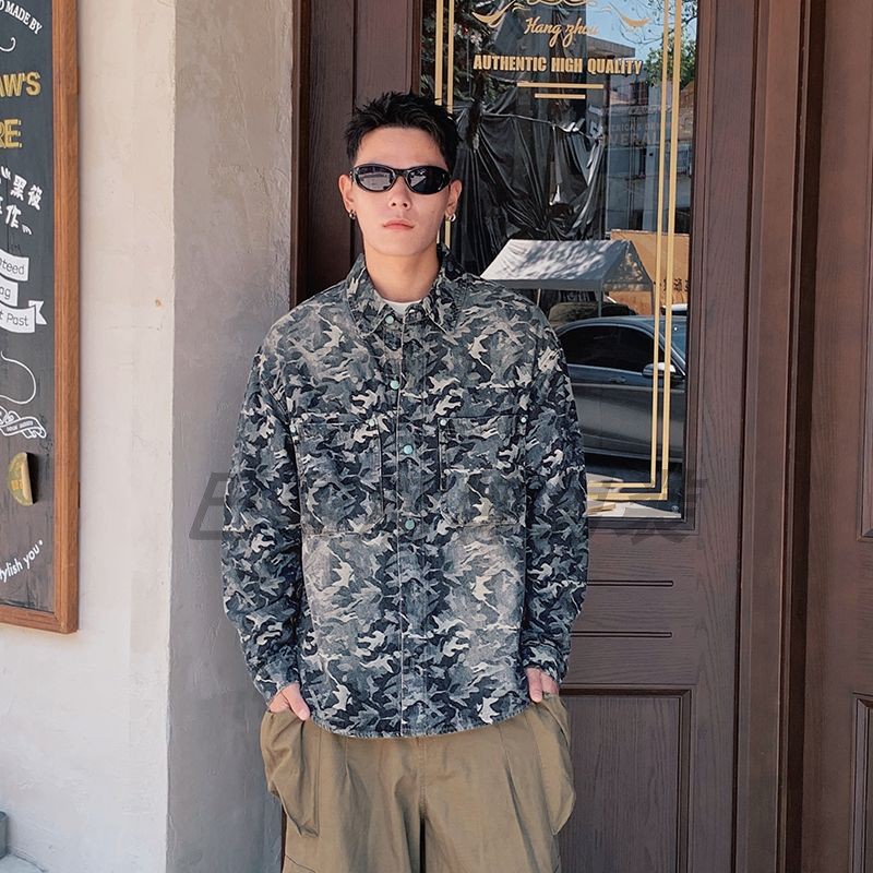 巴黎风格刺绣提花牛仔外套男女款