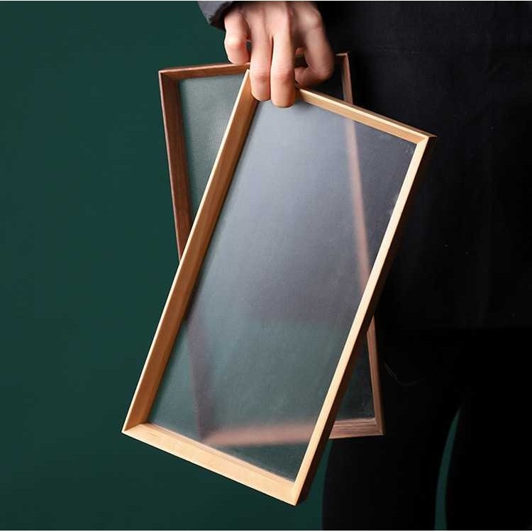 创意家用胡桃透明压花玻璃实木托盘复古茶盘样板房装饰桌面收纳盘,鲜花速递/花卉仿真/绿植园艺,其它园艺用品,淘宝优惠券,粉丝福利购,淘宝优惠卷