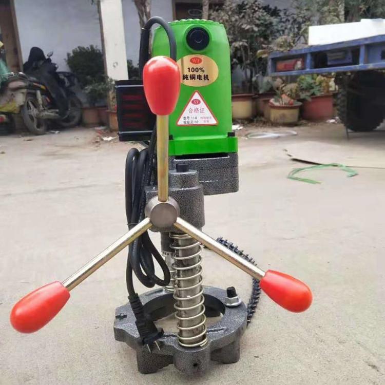 114D电动链条式开孔机 镀锌管铝合金钻孔机 便携式轻型打孔机