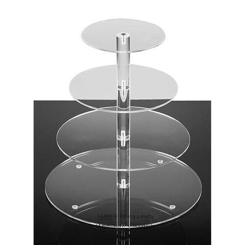 4层圆形亚克力蛋糕架 婚礼节日水果摆放架 透明蛋糕架cake stand
